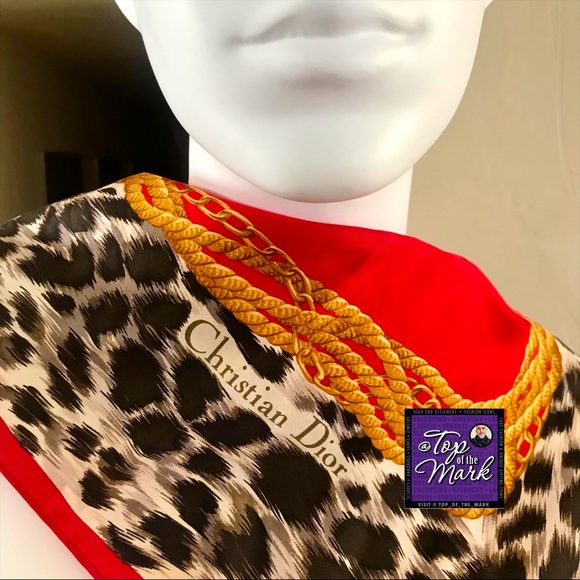 Dior Accessories - CHRISTIAN DIOR vintage luxe foulard MINT 34”